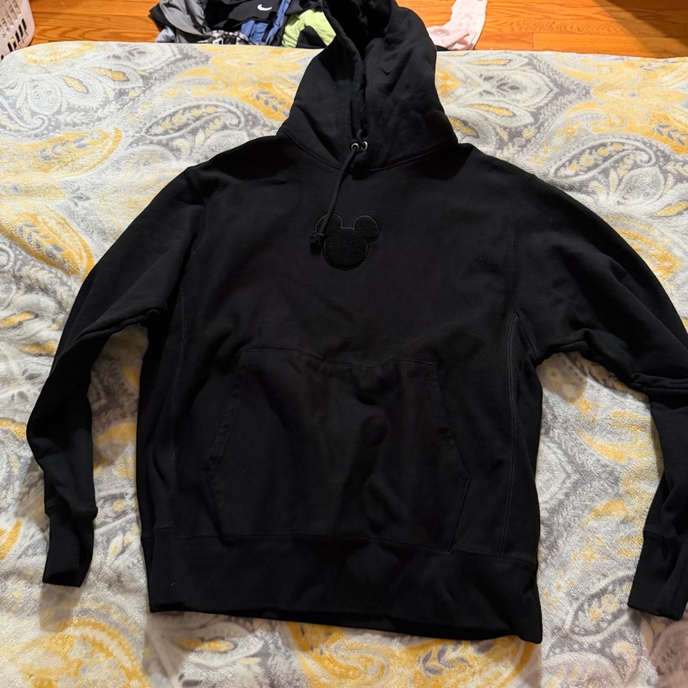 Champion black reverse weave Mickey Mouse hoodie size large